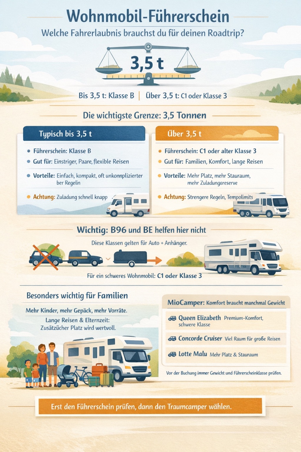 Wohnmobil-Führerschein: Welche Fahrerlaubnis brauchst du wirklich für deinen Roadtrip? | Wohnmobile mieten in Berlin bei MioCamper.de Wohnmobil-Führerschein: Welche Fahrerlaubnis brauchst du wirklich für deinen Roadtrip? | Wohnmobile mieten in Berlin bei MioCamper.de